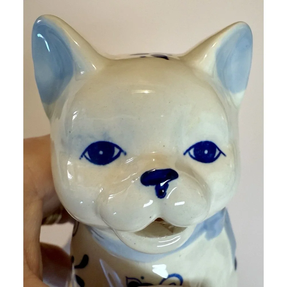 Enesco Blue And White Cat Kitten Salt And Pepper Shakers‎ Set Floral Design